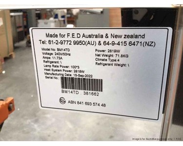 F.E.D - Bain Marie Angled Countertop Display BM14TD | Heated 8 x ½ Pan 