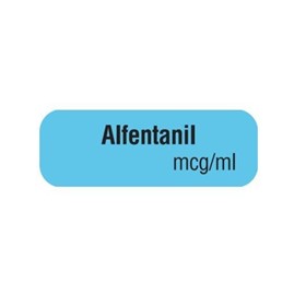 Drug Identification Label - Blue | Alfentanil 10x35 HP op
