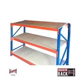 Longspan Shelving – 1 bay of 3 shelf levels (with steel panel shelving