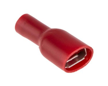 RS PRO - Red Crimp Shrouded Receptacle 6.3/0.8mm