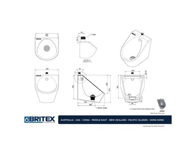 Britex - Wall Hung Urinal Stall