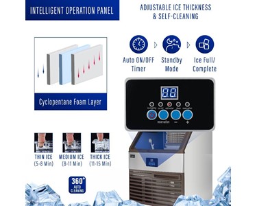 Aus Kitchen Pro - Commercial Ice Maker 95KG - Stainless Steel Ice Machine