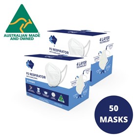 P2 Respirator Face Masks with Earloops (50 Pack) N95 KN95 FFP2