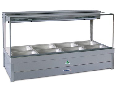 Roband - SQUARE GLASS HOT FOOD DISPLAY BARS / DOUBLE ROW - S24