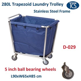Trapezoid Linen Laundry Housekeeping Trolley Cart - D-029