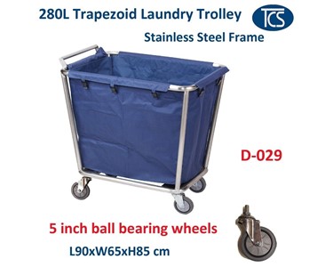 TCS - Trapezoid Linen Laundry Housekeeping Trolley Cart - D-029