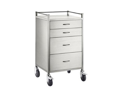 Torstar - Stainless Steel Anaesthetic Trolley Four Drawer
