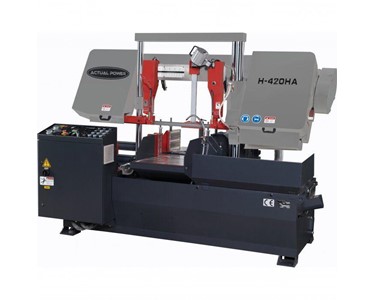 NC Double Column Metal Cutting Band Saw - Auto Hitch Feed H-420HA-NC