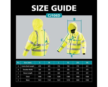 Makita - High Visibility Heated Jacket | 12V Max CJ106DZ