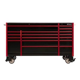 1.8M Industrial Quality Heavy Duty Black 17 Drawer Tool Chest