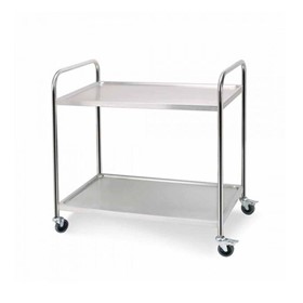2 Tier Stainless Steel Trolley Cart Large 860 W X 540 D X 940 H