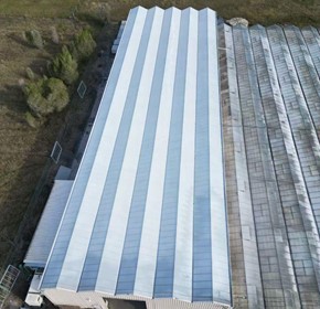 Greenhouse Roof Whitewashing – Fast, Safe, and Cost-Effective with Drone Technology