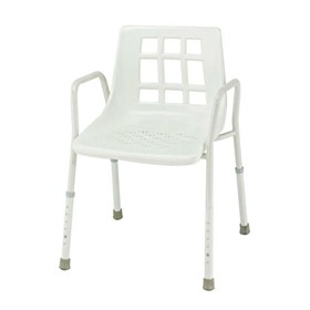 Shower Seat With Arms Adjustable Legs Plastic
