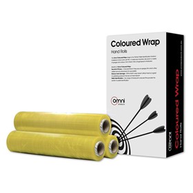 Coloured Wrap Hand Stretch Wrap Cast 500mm x 365m x 23um Yellow