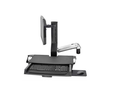 Ergotron - Monitor Mount | SV Combo Arm with Worksurface & Pan 