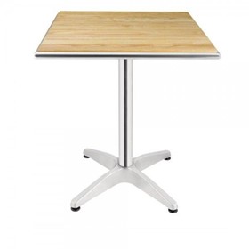 Indoor & Outdoor Table | 600 Mm Cafe Table Ash Aluminium Square