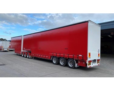 Krueger - Curtainsider Trailer | 34P Double Drop Mezzanine Combination Trailer