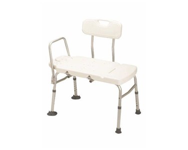 Bath Transfer Bench - With Arm & Plastic Seat & Backrest