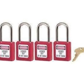 Safety Lockout | 0410 ZENEX Thermoplastic Safety Padlock (RED) 