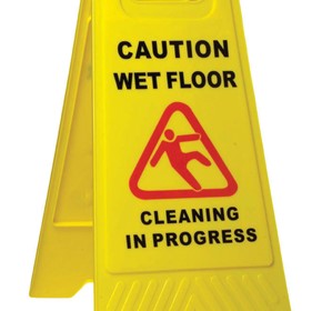 Caution Wet Floor A-Frame Sign Yellow