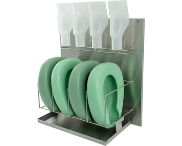Poeland Dish Drying Rack with Drain Pan, Plate Pot Lid Holder and