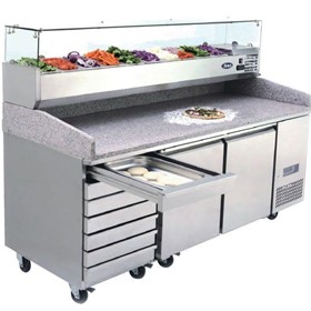 2 Door Pizza Table Fridge With Drawers 2010 mm EPF3480