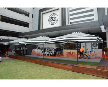 Indoor Outdoor Imports - Extra Large Market Umbrella SQR-4x4 4m-Square-Sqround