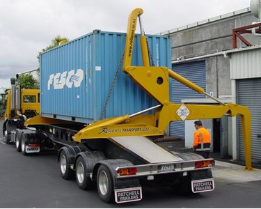 Trailer mounted for 20" containers only