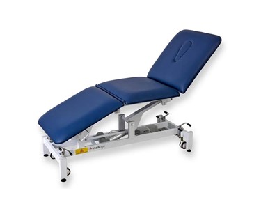 LOGIFORM - Deluxe 3 Section Electric Hi Lo Treatment Couch Navy Blue