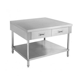 Stainless Steel Bench With 2 Drawers 900 W X 700 D