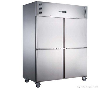 COMMERCIAL REFRIGERATION - FED-X Stainless Steel Half Door Upright Fridge,