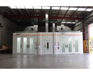 MN Spraybooths - Automotive Spray Booth | Semi Downdraft