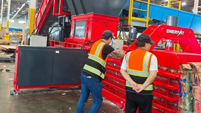 Automatic Cardboard Baler Helps Logistics Company Handle 5–7 t/h of Waste Cardboard