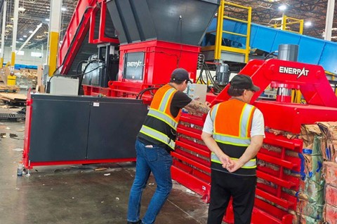 Automatic Cardboard Baler Helps Logistics Company Handle 5–7 t/h of Waste Cardboard