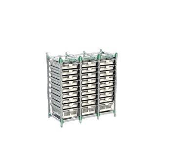 H-H Flexshelf - Hospital Modular Shelving | Storage | Wire Shelving | Triple Bay