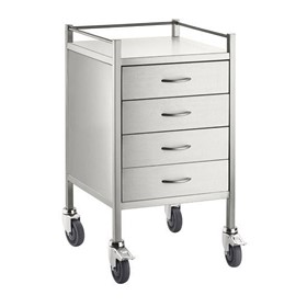 Stainless Steel Trolley Four Drawer