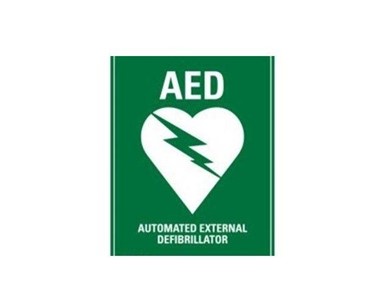 AED Dbl Sided Sign Poly | 873488