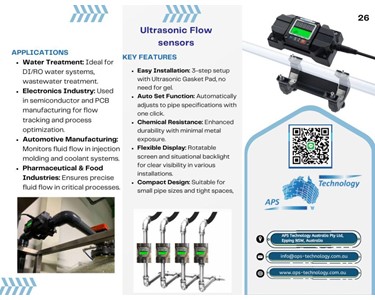 APS Technology Australia - Clamp-on Type Ultrasonic Flowmeter