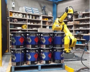 Palletising Robot Paint Drums