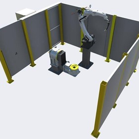 Panasonic TM2000WG4 robot weld cell – Dual axis Positioner system 