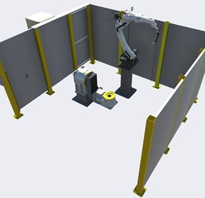 Panasonic TM2000WG4 robot weld cell – Dual axis Positioner system 