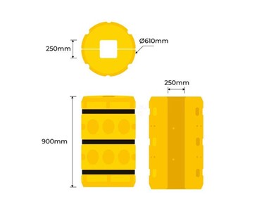 Column Protector Plastic Guard | Fits 250mm