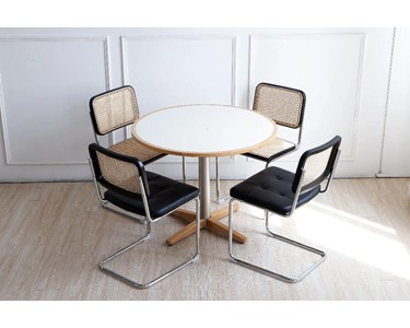 benssur - Dining Chair - RC12 Black Beech & Leather Seat