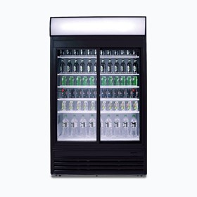 Upright Display Fridge - 2 Door - Sliding Glass - 945L - GM0980LS-NR