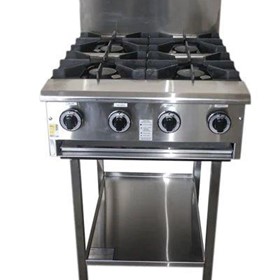 BB-4 | 4 Boiling Burners on Stand with Shelf under