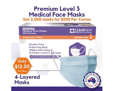 Clearview Medical Australia - Face Masks - Level 3 Premium (4 Layers)
