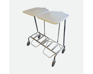 Linen Skip Foot Operated Lid - Stainless Steel - Single