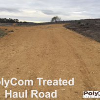 PolyCom treated roads withstand heavy loads