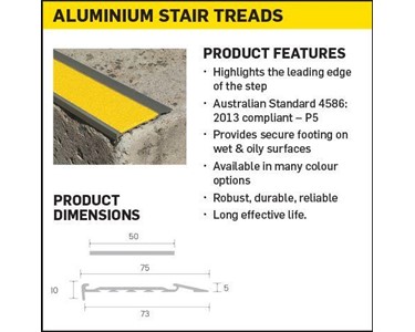 Aluminium Stair Tread with nonslip insert