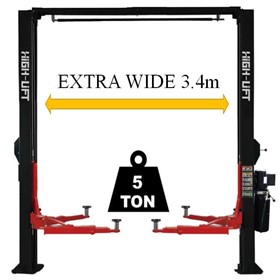 2 Post Hoist | YL-350W 5.5T Extra Wide Clear Floor Car Hoist 